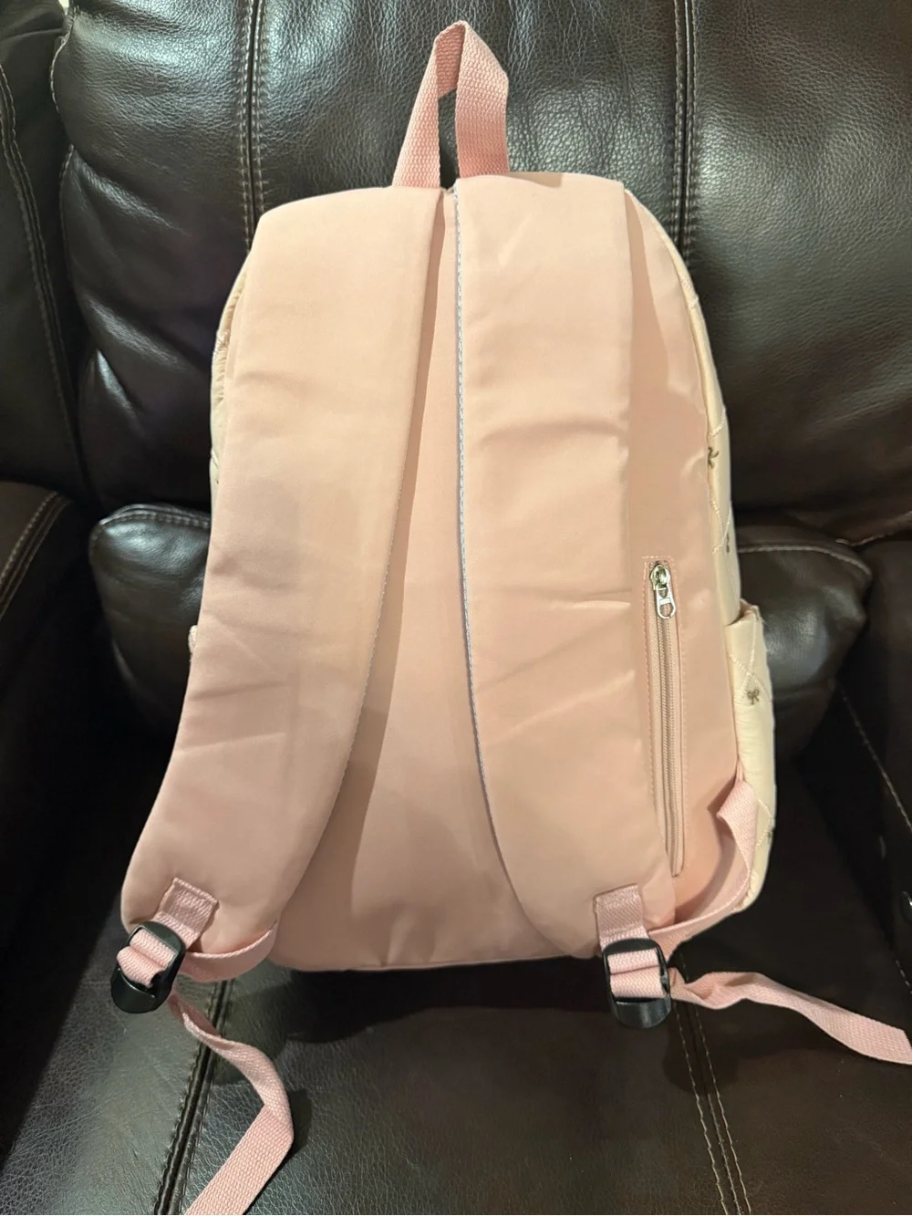 Pink Quilted Kids Backpack with Star Charms